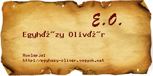 Egyházy Olivér névjegykártya